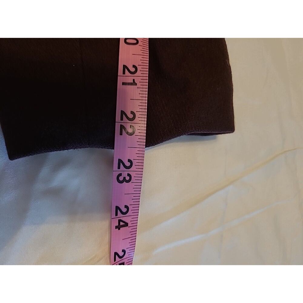 Wintersilks Blazer P14 Brown Pockets Flower Applique Wool Silk Vintage Y2K - Picture 11 of 12